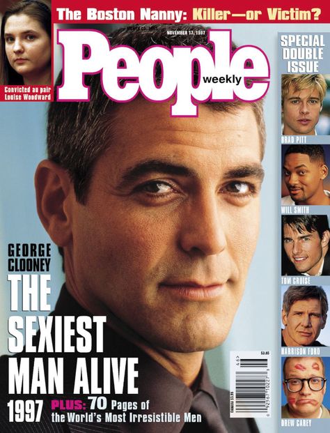 The Sexiest Men Alive From 1990 To 2017 According To People Magazine Covers | Bored Panda People Magazine Covers, Drew Carey, Johnny Bravo, David Duchovny, Richard Gere, Men In Black, Tina Fey, Denzel Washington, Batman Robin