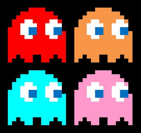 Pixel Pacman, Pacman Ghost, Ghost Drawing, Ghost Tattoo, Pixel Art Templates, Pac Man, Cricut Projects Vinyl, Microsoft Excel, Man Birthday