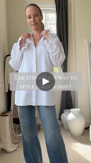 How To Wear Mens Button Up Shirts Women, Tess Montgomery, Shirt Styling, Mode Tips, Classic Style Outfits, Repurposed Clothing, Diy Fashion Hacks, Big Shirt, Casual Chic Outfit