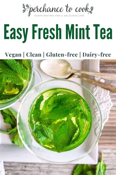 This homemade mint tea is incredibly easy to make! It's made using fresh tea leaves, which gives it a really fresh flavor. Peppermint Tea Recipe, Using Fresh Mint, Mint Tea Benefits, Mint Tea Recipe, Fresh Mint Tea, Drying Mint Leaves, Fresh Tea, Easy Teas, Frozen Hot Chocolate