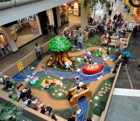 Mall Playground, Bloxburg Mall, Mall Play Area, Kids Play Centre, Mall Ideas, Play Structures For Kids, 2000s Childhood, Pet Play Area, Mall Facade