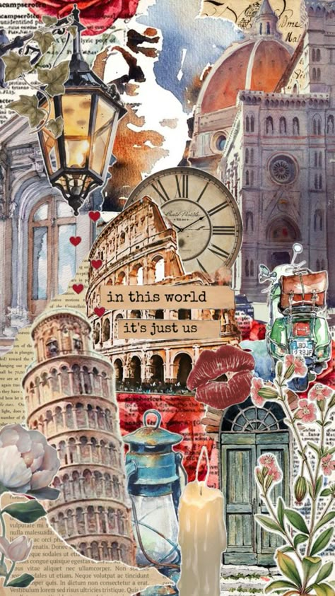 Una de las ciudades más bonitas que he visitado #collage #rome #roma #fondodepantallaroma #italia #italy #madeinitaly Rome, In Love, Italy, Collage, Flowers, Travel