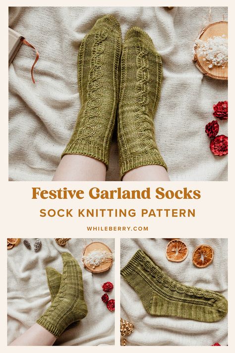 Toe up knit socks with cables and seed stitch on the back for intermediate knitters. Cable Sock Knitting Pattern, Boot Socks Knitting Pattern, Toe Up Socks, Autumn Knitting, Cable Socks, Sock Knitting Pattern, Socks Knitting Pattern, Modern Knitting Patterns, Intermediate Knitting Patterns