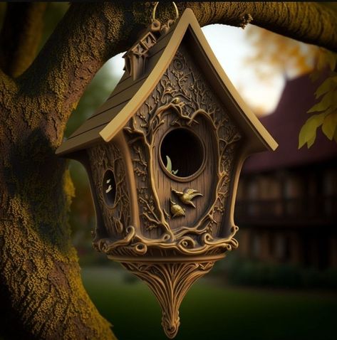 Vintage Birdhouse, Baba Jaga, Birdhouses Rustic, Free Iphone Wallpaper, Free Iphone, Bird Nest, Beautiful Fantasy Art, Ship Art, Design Style