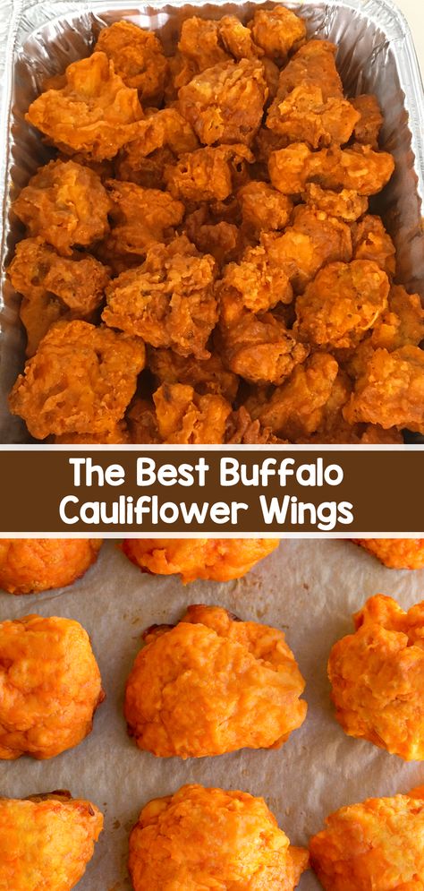 These healthy vegan buffalo cauliflower wings are easy to make, and they can also be keto and gluten free. It's a great meatless recipe for a game day appetizer or snack #buffalocauliflower #healthysnack #vegan #keto #baked #healthy #recipe #cauliflower #buffalowings #easyrecipe #healthyrecipe #best Best Buffalo Cauliflower, Battered Cauliflower, Buffalo Cauliflower Wings, Cauliflower Dip, Buffalo Cauliflower Recipes, Baked Buffalo Cauliflower, Healthy Snack Recipe, Cauliflower Buffalo Wings, Buffalo Cauliflower Bites