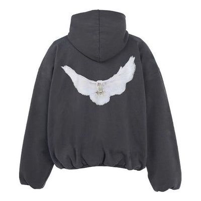 Yeezy Gap Engineered by Balenciaga SS22 Dove Hoodie 'Black' YEEZY-SS22-123 (Unisex/Loose Fit/Crossover) Dove Hoodie, Yeezy Hoodie, Grey Yeezy, Gap Hoodie, Unique Sneakers, Statement Jacket, Swag Style, Models Off Duty, White Hoodie