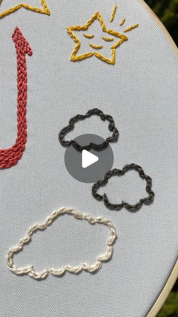 Cloud Embroidery, Mega Mendung, Cloud Tutorial, Star Blanket, Amman Jordan, Sky Moon, Clouds Design, Amman, Embroidery Ideas