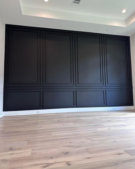 21+ Elegant Black Accent Wall Ideas (2024 Trends) - DrExplains Black Accent Wall Ideas, Black Panel Bedroom, Black Accent Wall, Dining Room Accent Wall, Accent Wall Design, Accent Wall Ideas, Feature Wall Design, Black Accent Walls, Accent Wall Designs