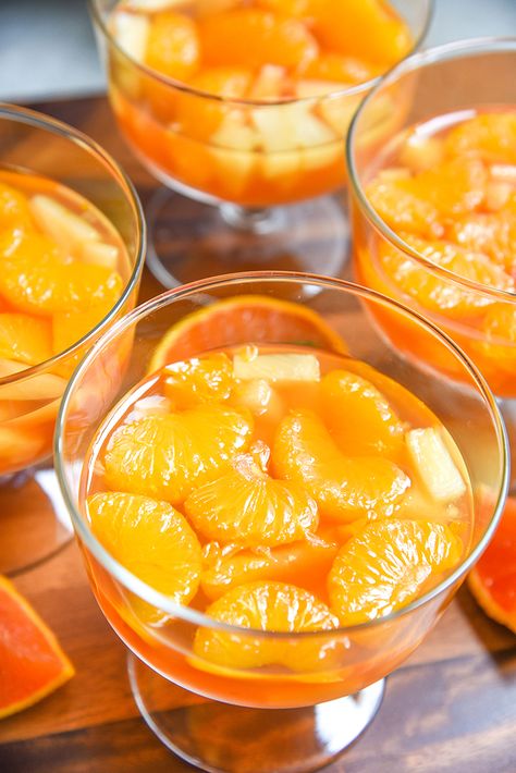 Quick easy Mandarin Orange Jello Salad Recipe. Simple gelatin dessert for summer parties! Kid Friendly Recipe on Mini Chef Mondays, Jello salad with pudding. Jello With Oranges, Mandarins Orange Jello Salad, Orange Jello With Mandarin Oranges, Jello With Fruit Recipe, Jello With Mandarin Oranges, Orange Jello Recipes, Jello Recipes With Fruit, Orange Jello Salad Mandarin, Recipes With Mandarin Oranges