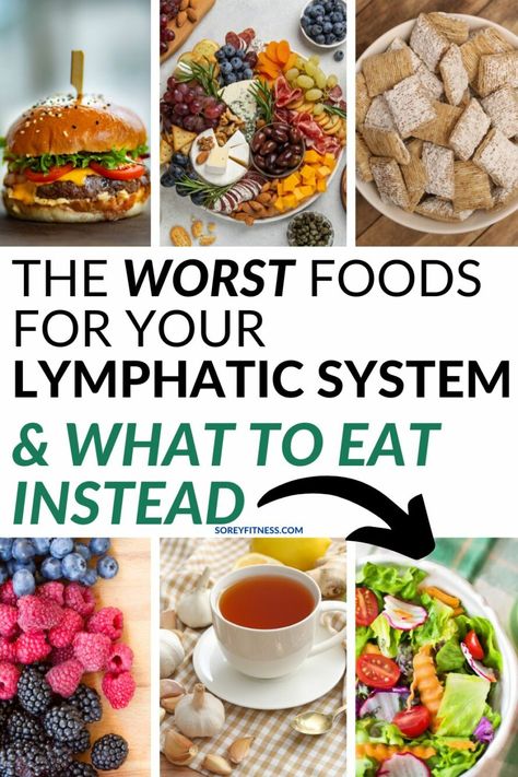 Lymphatic drainage has been all over social media lately, but does your diet play a role in retaining excess fluid in the body? Turns out it does! Below are the 11 worst foods for the lymphatic system, and the best foods to eat instead! Food That Causes Inflammation, Lymph System, Lymph Drainage, Healthy Balanced Diet, Tea Health Benefits, Raw Food Diet, Good Foods To Eat, What To Eat, Foods To Eat