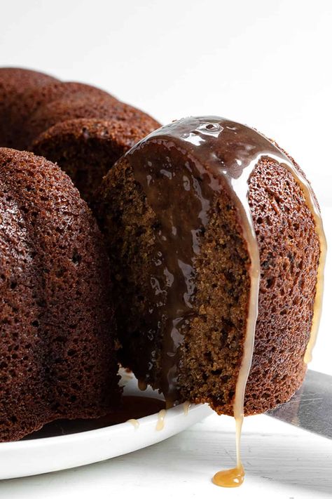 Sticky Toffee Bundt Cake - Seasons and Suppers Sticky Toffee Pudding Easy, Toffee Bundt Cake, Sticky Date Cake, Dates Recipes, Sticky Toffee Cake, Sticky Toffee Pudding Cake, Sticky Pudding, Toffee Cake, Homemade Toffee