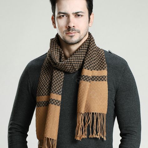 Muffler Outfit Men, Muffler Outfit, Muffler For Men, Mens Scarfs, Male Scarf, Scarf Outfit Men, Muffler Men, Mens Winter Accessories, Muffler Design