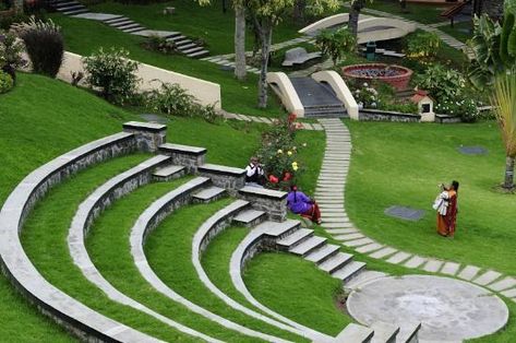 Open Air Amphitheater, Open Air Amphitheatre Architecture, Outdoor Theater Design, Open Amphitheatre Design, Open Theater Landscape, Open Air Theater Design, Ampitheater Seating Outdoor, Open Air Theatre Architecture, Open Air Theatre Design