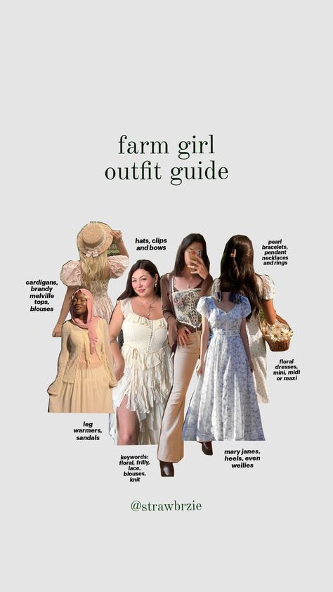 Farm Life Dti Outfit, Cinnamon Girl Aesthetic, Farm Coquette, Farm Girl Outfits, Pinterest Reels, Clothes Essentials, Girl Meets Farm, Cottagecore Farm, Princess Pilates