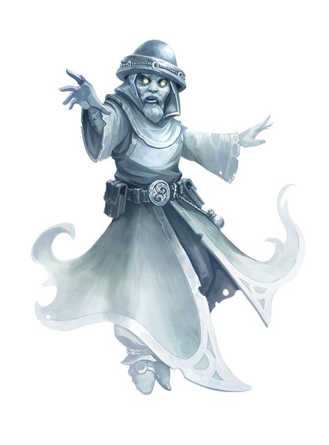 Ghost Mage - Monsters - Archives of Nethys: Pathfinder 2nd Edition Database Fantasy Undead, Become A Ghost, Ghost Touch, Ghost Template, Sarah Robinson, Ghost Tattoo, Dnd Monsters, Fantasy Monster, A Ghost