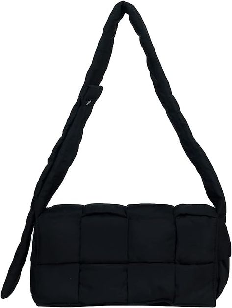 Amazon.com: Woven Cotton Padded Women Shoulder Bag Brands Designer Stuffing Down Crossbody Bags for Women 2021 Knitting Handbag (Black) : Clothing, Shoes & Jewelry Coach Tabby 26, Casual Friday Outfit, Puffer Bag, Coach Tabby, Simple Casual Outfits, Bag Obsession, Nylon Handbag, Amazon Basics, Trendy Handbags