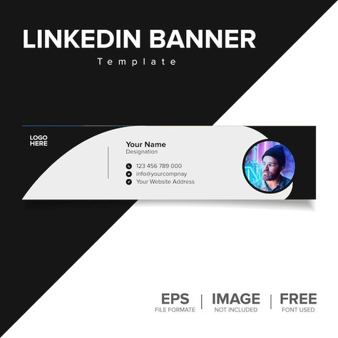 Linkedin Banner Design, Linkedin Cover Photo, Linkedin Cover, Cover Photo Design, Linkedin Banner, Banner Template Design, Photo Banner, Graphics Designer, File Free