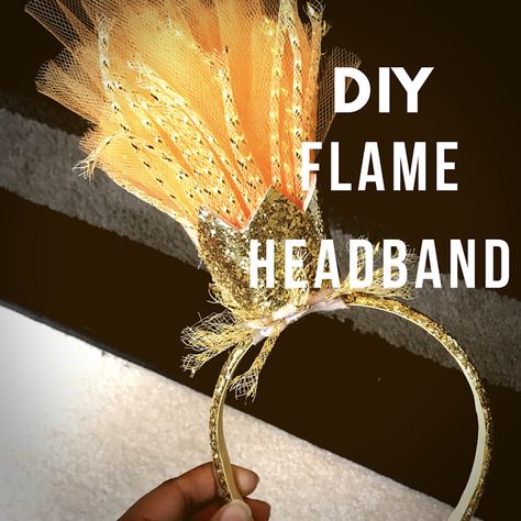 Flame Headband, Diy Black Flame Candle, Candle Costume, Cake Costume, Mardi Gras Crafts, Diy Tulle, Fire Fairy, Black Flame Candle, Diy Costumes Women