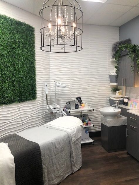 Eclat Clinical Esthetics Facial Skin Care Spa Esthetics Facial, Spa Room Ideas Estheticians, Esthetician Room Supplies, Spa Room Ideas, Massage Room Design, Facial Room, Home Spa Room, Esthetician Room Decor, Esthetics Room