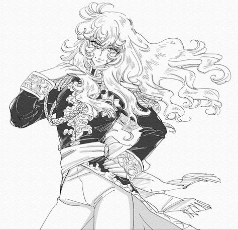 Rose Of Versailles, Lady Oscar, Pretty Drawings, French Artists, Versailles, Pretty Art, Traditional Art, Character Illustration, Drawing Reference