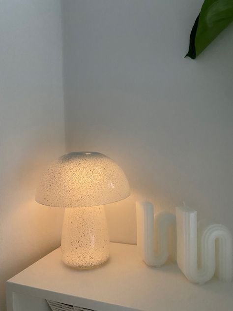 Mushroom Lamp Aesthetic, Minimalist Room, Mushroom Lamp, Dream Apartment, Dream House Interior, House Interior Decor, Clean Girl, Bedroom Bed, Bedroom Inspo