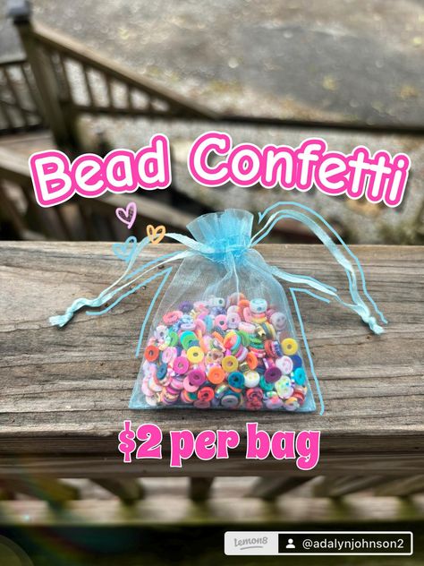 Bead Confetti I Bracelet Beads I Clay Beads for Bracelets I Gift by JewelrybyAdalynJ on Etsy Handmade Multi-strand Party Beads, Adjustable Multi-strand Party Beads, Confetti Beaded Earrings, Novelty Multicolor Wristband With Letter Beads, Bead Confetti, Beads For Bracelets, Beaufort Sc, Clay Beads, Gift Baskets