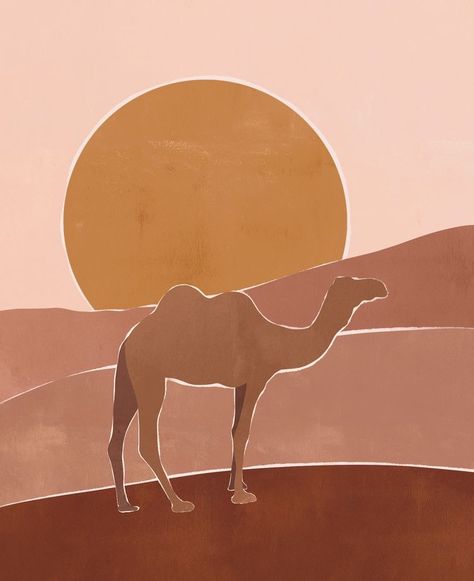 Camel Drawing, Camel Illustration, Camel Painting, Camels Illustration, Desert Drawing, Camel Art, Camels Art, Uae National Day, Abstract Animal Art