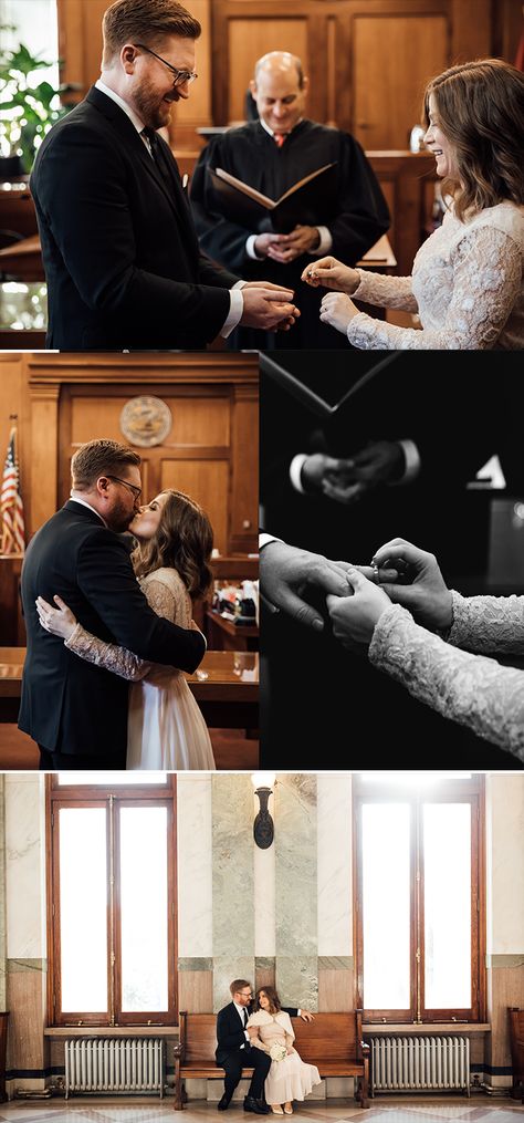 Courthouse Wedding Signing, Civil Wedding Set Up, Courthouse Wedding Essentials, Courthouse Wedding First Look, Court Wedding Photo Ideas, Indoor Elopement Ceremony, October Courthouse Wedding, Courthouse Ceremony Photography, Elopement Pictures Courthouse