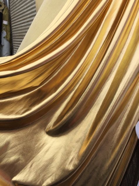 "This is a gorgeous and extremely soft 4 way stretch metalic Gold pleather w gold backing 60\"w Fabric by the yard - This product is sold per yard. - Buy as many yards as you need. - Contact us if you need more or you need a customize order. - We offer samples too. Ask us - If you are interested in buying at least 40 yards of one fabric, we are glad to offer special bulk and wholesale pricing. Please contact us with the fabric you are interested in and we will work with you to get the best deal. Garden Gala, Gold Drapes, Iphone Wallpaper Texture, Grow Garden, Afrofuturism Art, Silver Falls, Golden Rules, Dancers Outfit, Product Shoot