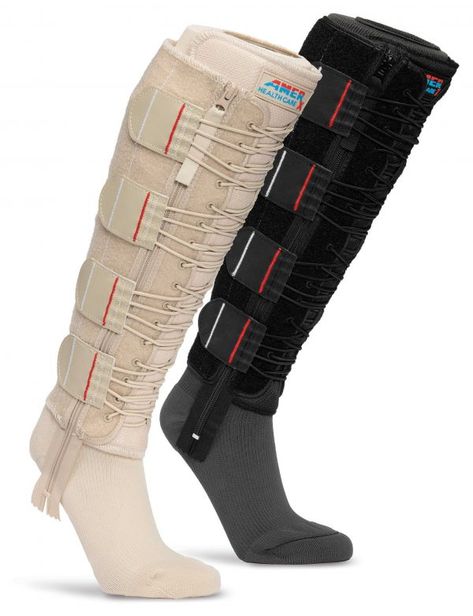 EXTREMITEASE-GARMENTS-Black-Tan Compression Therapy, Compression Garment, Black Tan, Black And Tan, Wedge Boot, Wedges, Medical, Boots, Health