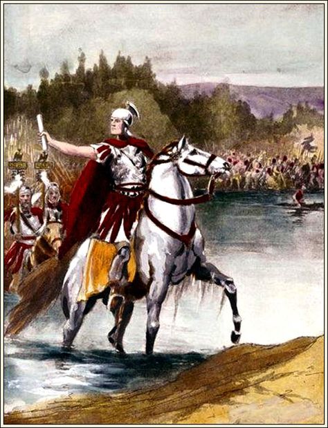 Crossing The Rubicon, Commissioned By Jacob Abbot (c. 1803-1879) Crossing The Rubicon, The Civil Wars, Greek Plays, Civil Wars, Roman Republic, Most Famous Quotes, Penguin Classics, Julius Caesar, History Pictures