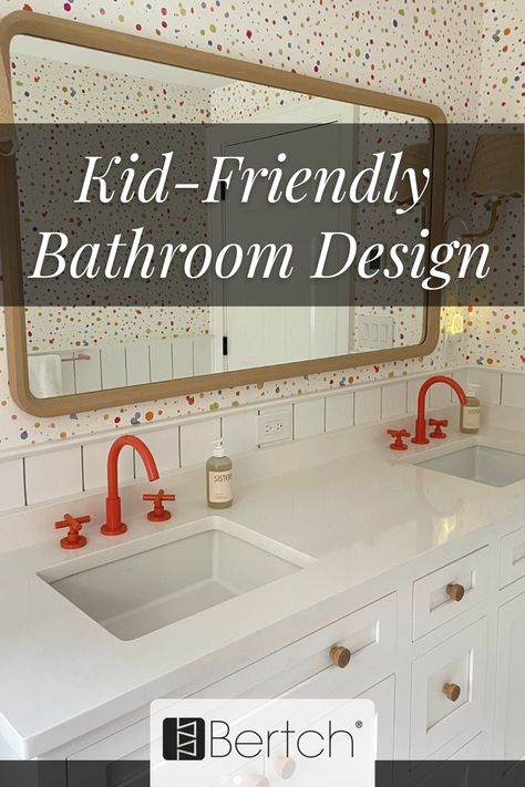 Get inspired with innovative guest and kids bathroom ideas for a safe, functional, and engaging space! From faucets to storage solutions, explore tips to design a child-friendly sanctuary. Create a space that's both playful and practical. Children’s Bathroom Remodel, Kids Bathroom Inspiration, Guest And Kids Bathroom, Children’s Bathroom, Kids Neutral Bathroom, Kids Jack And Jill Bathroom Ideas, Teenager Bathroom Ideas, Kids/guest Bathroom, Boy And Girl Shared Bathroom