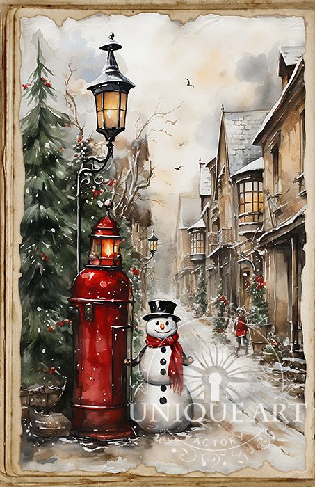 Christmas Scenes Wonderland Vintage, Vintage Christmas Images Printables Free, Poster For Christmas, Vintage Christmas Poster, Christmas Cards Vintage, Christmas Illustration Design, Christmas Pictures Vintage, Christmas Street, Japan Illustration