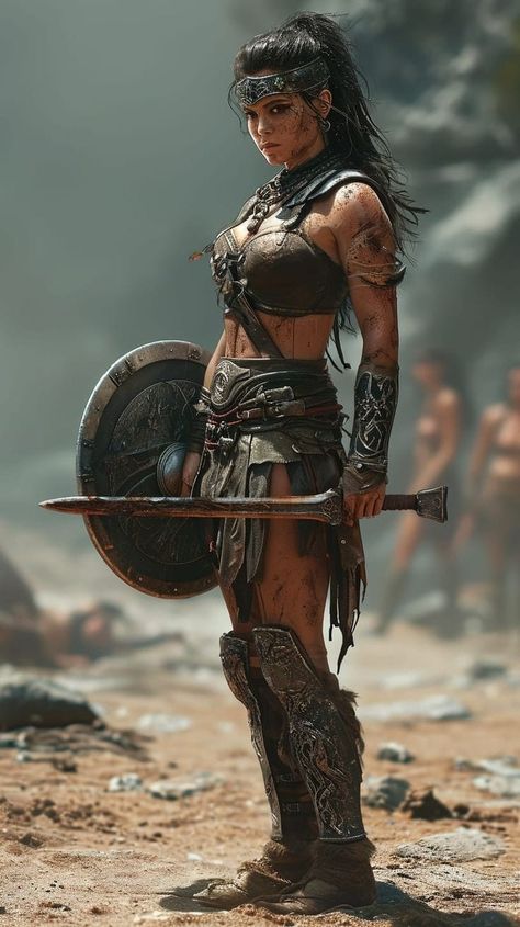 Amazons Women Warriors, Barbarian Woman, Spartan Women, Viking Warrior Woman, Amazon Warrior, Hilarious Pictures, Female Armor, Not Funny, Female Fighter