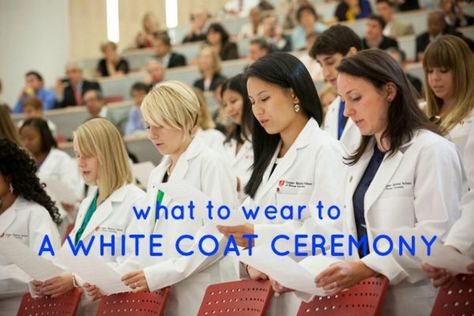 What to Wear to a White Coat Ceremony. As it turns out, they do expect you to be wearing additional clothing under the coat. Masquerade Outfit Men, White Coat Ceremony Outfit, White Coat Outfit, Rowan University, White Coat Ceremony Gift, Pinning Ceremony Nurse, White Coat Ceremony, Surgical Technologist, Pinning Ceremony