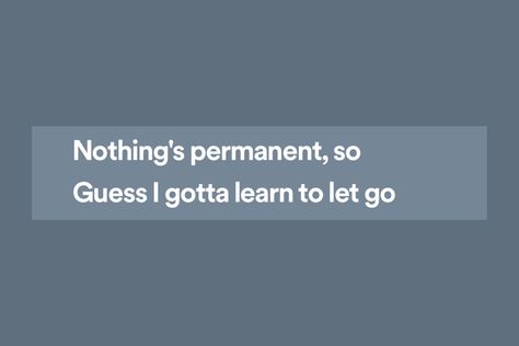 Lyric: Nothing's permanent, so
Guess I gotta learn to let go Maggie Lindemann Lyrics, Crash And Burn, Maggie Lindemann, Learning To Let Go, Letting Go, Let It Be