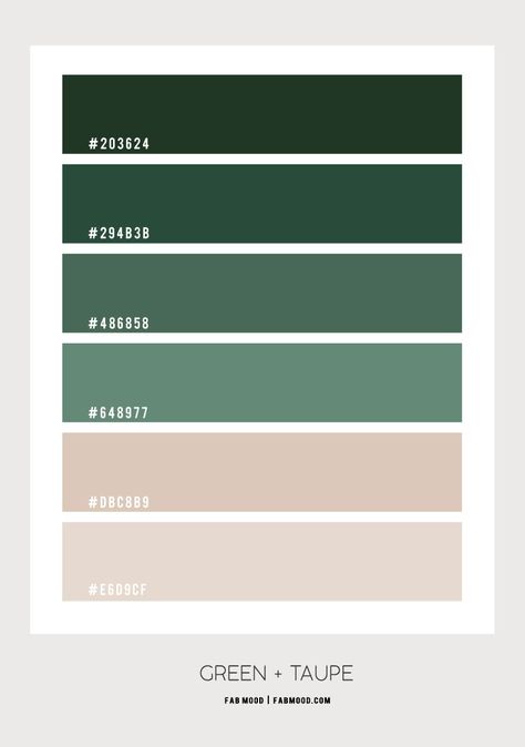 Green and Taupe Living Room Color Combos For Rooms, Neutral Green Color Palette Hex Codes, Green Taupe Living Room, Taupe Green Living Room, Green And Taupe Bedroom, Taupe And Green Living Room, Green Neutral Living Room, Green Combination Color, Green And Neutral Color Palette