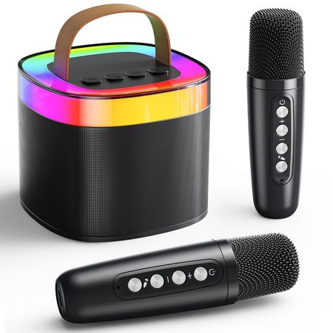 Mini Karaoke, Kids Karaoke Machine, Karaoke Machine Philippines, Bluetooth Microphone, Karaoke Machine, Friends Hot, Wireless Bluetooth Karaoke Microphone, Kids Electronics, Led Wireless Bluetooth Bulb Light Speaker 12w Rgb Smart Music Play Lamp + Remote