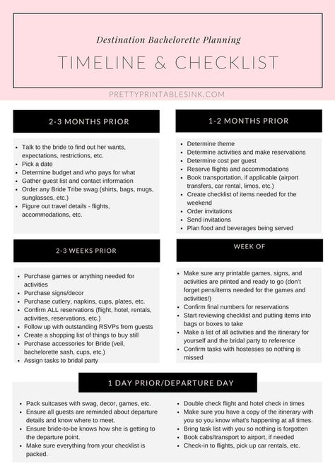 FREE desintation bachelorette planning checklist from Pretty Printables Ink | prettyprintablesink.com #bacheloretteparty #bacheloretteweekend #destinationbachelorette Bachelorette Planning Checklist, Bachelorette Checklist, Bachelorette Party Checklist, Destination Bachelorette, Wedding Planning Checklist Printable, Bridal Shower Bachelorette Party Ideas, Planning School, Bachelorette Planning, Bachelorette Party Destinations