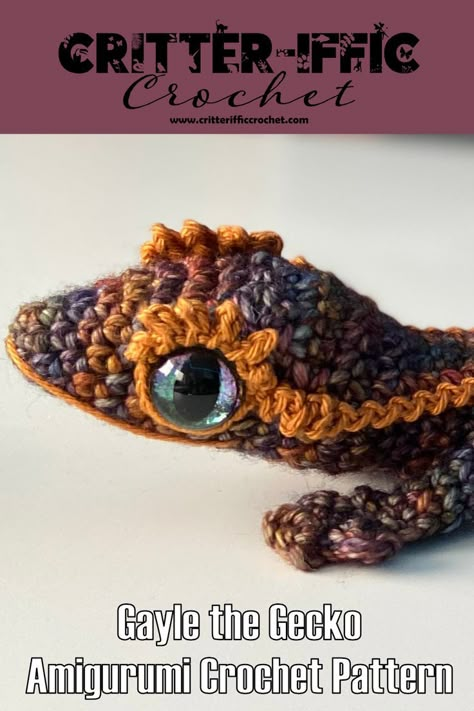 Make your own crested gecko with the Gayle the gecko crochet pattern! #amigurumi #crochetpattern #crochet Crochet Clothes Aesthetic, Crested Gecko, Crochet Dragon, Aesthetic Crochet, Crochet Cap, Crochet Design Pattern, Crochet Business, Crochet Amigurumi Free, Crochet Animal Patterns