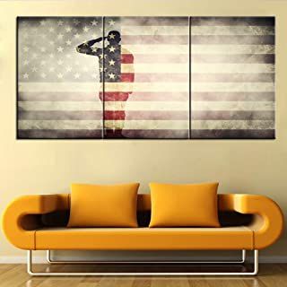 Amazon.com: posters for boys room Posters For Boys Room, Striped Artwork, 3 Panel Wall Art, Patriotic Pictures, Art Stars, Modern Canvas Painting, Flag Painting, Retro Artwork, Artwork For Living Room