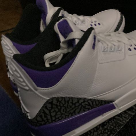 NEW Jordan 3s Dark Iris Jordan 3s Dark Iris, Jordan 3 Dark Iris Outfit, Dark Iris Jordan 3, Jordan 3 Dark Iris, Jordan 3s, Jordan Shoes Retro, Shoes Retro, Purple Dark, Newest Jordans