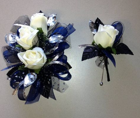 Grad Flowers, Silk Corsage, Hand Corsage, Groom Corsage, Prom Things, Black Corsage, Prom Flowers Corsage, Blue Corsage, White Corsage