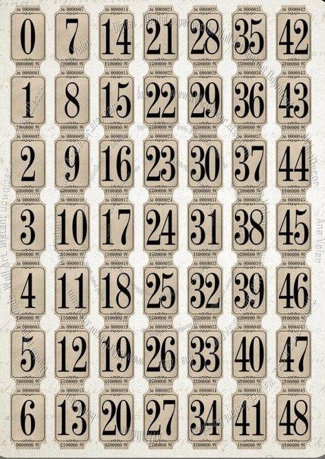 Vintage Tickets, Printable Tickets, Numbers Printable, Vintage Ticket, طابع بريدي, Etiquette Vintage, Vintage Numbers, Printable Collage Sheet, Snapchat Stickers