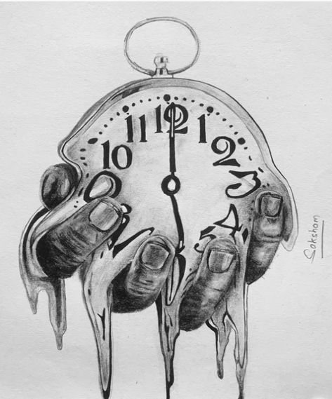 Drippy Clock Drawing, Mori Tattoo, Clock Drawing, Memento Mori Tattoo, Clock Drawings, Text Frame, Memento Mori, Art Inspo, How To Draw Hands