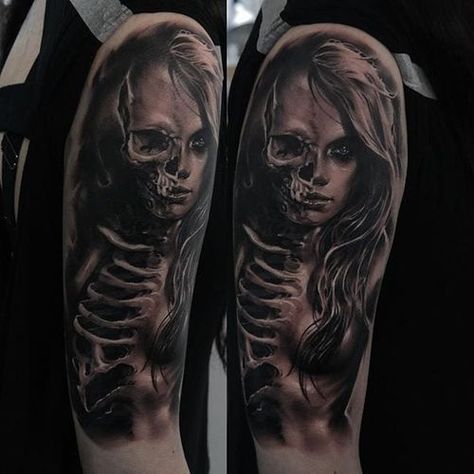 Medusa Skeleton Tattoo, Skeleton Woman, Skeleton Tattoo, Women Skeleton, Woman Tattoo, Skeleton Tattoos, Cool Forearm Tattoos, Medusa Tattoo, Book Tattoo