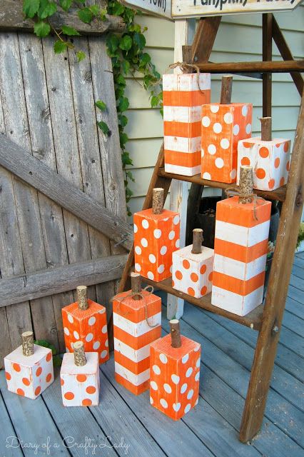 4x4 Crafts, Dekorasi Halloween, Fall Wood Crafts, Halloween Wood Crafts, Adornos Halloween, Fall Deco, Fall Halloween Crafts, Fall Crafts Diy, Fall Projects