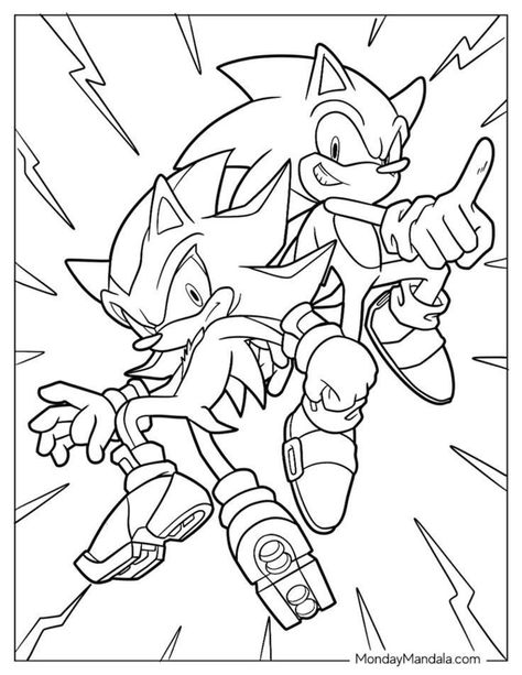 Coloring Pages Sonic, Sonic Tattoo, Sonic Coloring Pages, Monster Coloring Pages, Rainy Day Activities, Yayoi Kusama, Colouring Pages, Coloring Sheets, Rainy Day