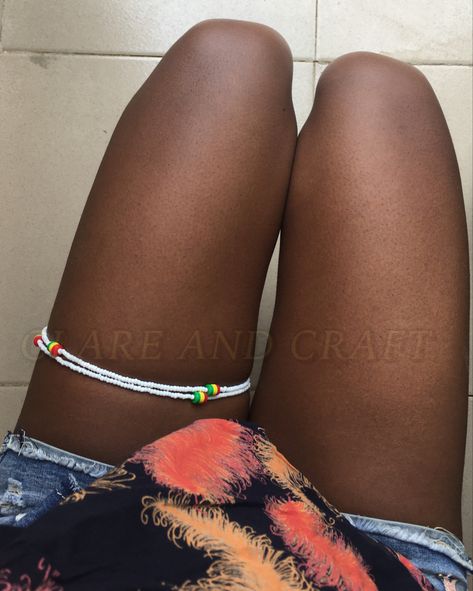 Waist And Thigh Beads, Thigh Beads Ideas, Thigh Beads African, Thigh Beads, Thigh Accessories, Bead Accessories, Big Brain, Waist Jewelry, Boho Accessories