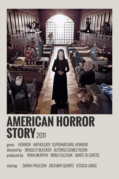 Ahs Vintage Poster, Ahs Minimalist Poster, 1984 Ahs Poster, Minimalist Poster American Horror Story, Movies Recommendations, American Horror Story Hotel Poster, Ahs Asylum, Ahs Characters, American Horror Story Asylum